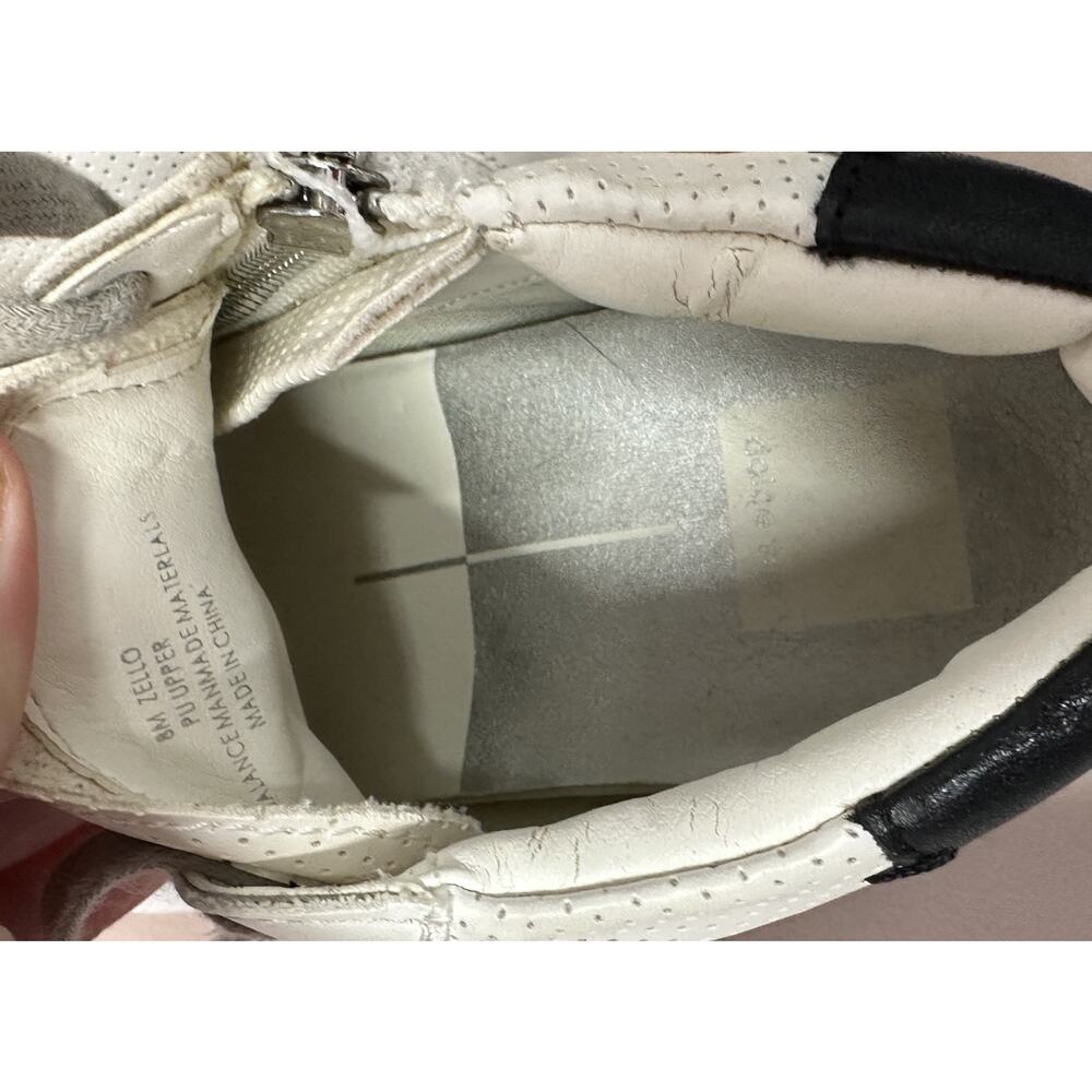 Dolce Vita Sneakers Womens Size 8 M Zello Mid Top Leather Metallic European Chic - Picture 4 of 8
